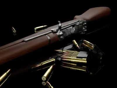 M1 Garand Low-poly 3D model purchase