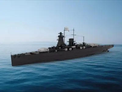 Deutschland-class cruiser 3D model
