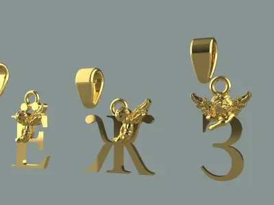 angels and the Russian alphabet 3D print model