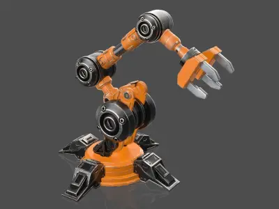 Industrial Robot Arm - 5-Textured 3D model