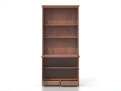 Antique Wooden Hutch Cabinet 03 Low-poly 3D model