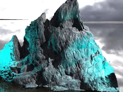 Ice Rock Cluster Kit bash 1  3D model