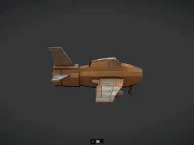Spacecraft Jet aircraft plane 3dmodel 17 3D model