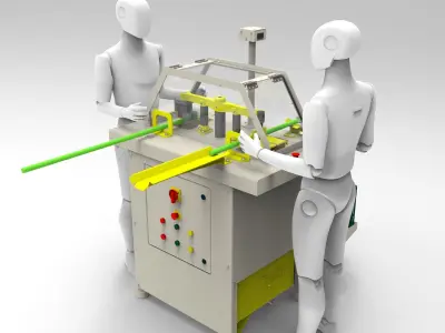 Agricultural Machine - Preparation of Sugarcane Seedlings 3D model