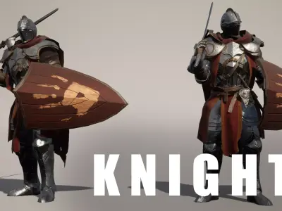 Knight Low-poly 3D model buy