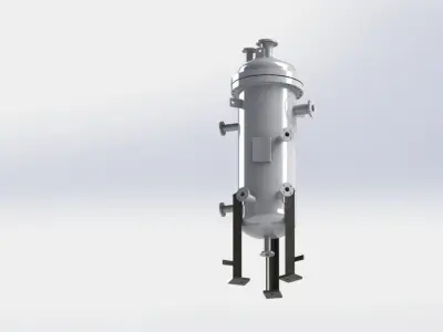 Pressure vessel Nitrogen compressor Knock out Drum 3D model