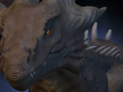 Brown dragon Low-poly 3D model purchase