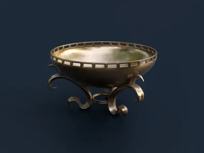 Fire Bowl Low-poly 3D model