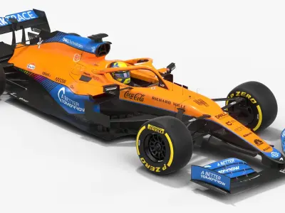 McLaren F1 2021 MCL35M Formula 1 3D model