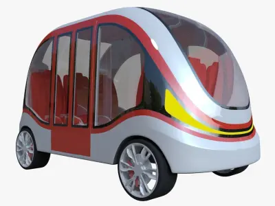 Smart minibuses 3D Model Pack