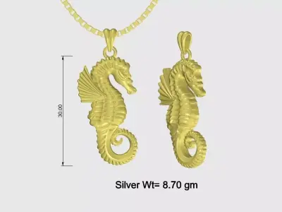 Sea Horse Pendant Design 3D print model