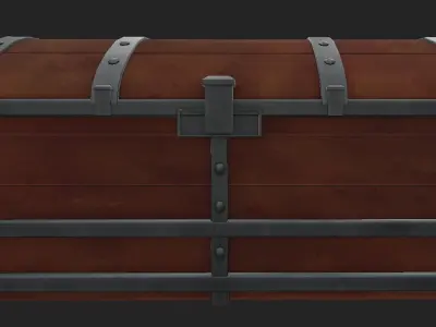 Chest Stylized Low-poly 3D model