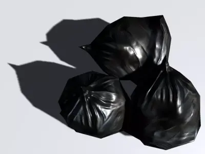 Garbage Bag Low-poly 3D model purchase