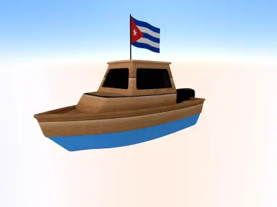 Cuba Fishing Boat 3D model