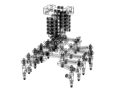 Mech W Vacuum Grippers 3D model