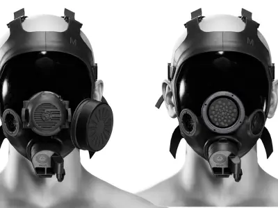MSA MILLENIUM GAS MASK Low-poly 3D model
