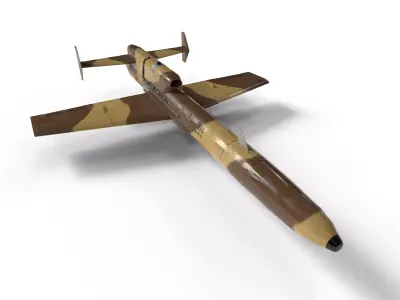 karrar drone lowpoly Low-poly 3D model