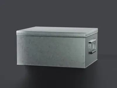 Galvanized Iron Box 001 M 3D model