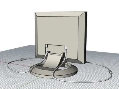 Old PC monitor Free 3D model