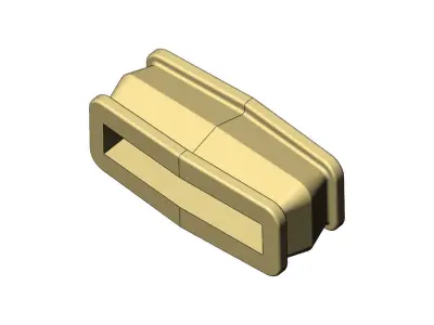 Tapered colonial fluted bracelet bead slider charm 3D print model