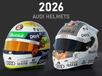 F1 Audi Helmets 2026 3D model