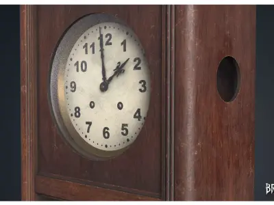 Wall Clock 3 - Clocks 1900s 3D model