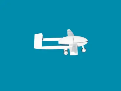 Plane paper airplane 3D model
