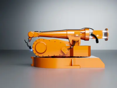 Industrial welding robot 3D model