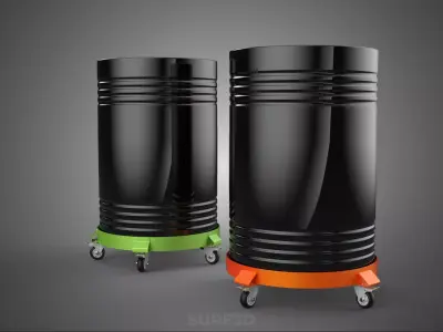 WHEEL CASTER OIL DRUM BARREL ROLLING TRANSPORT DOLLY CART HOLDER 3D model