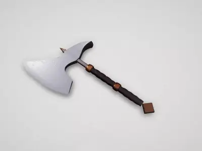 Game asset Timeless Silver Blade Weapon 3D model