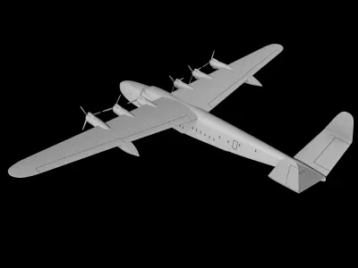 LATECOERE-631 FLYING BOAT SCALE 1-100 3D print model