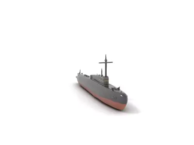 Sleek Submarine model pack Low-poly 3D model
