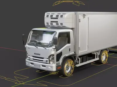 Isuzu Elf Box Truck 2021 3D model