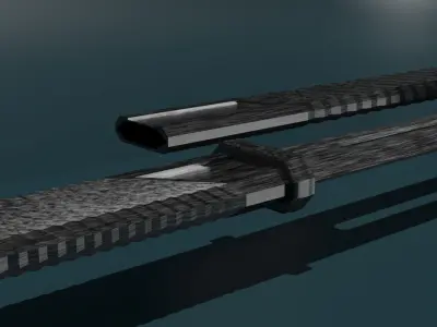 game ready low poly sword samurai Free 3D model
