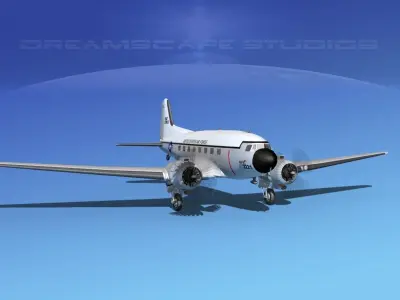 Douglas C-47 Dakota USAF V01 3D model