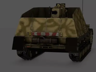  Hummel Self-Propelled Gun 3D Model Low-poly 3D model