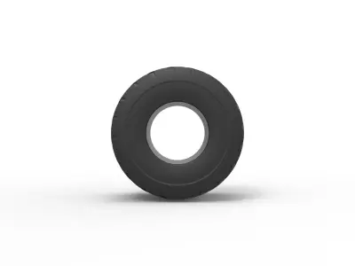 Monster Jam tire 7 Scale 1 to 25 3D print model