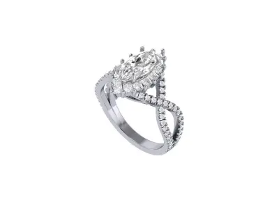 Wedding Ring  3D print model 411