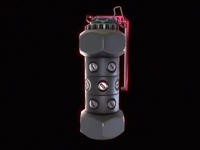 Cyberpunk FlashGranade Low-poly 3D model