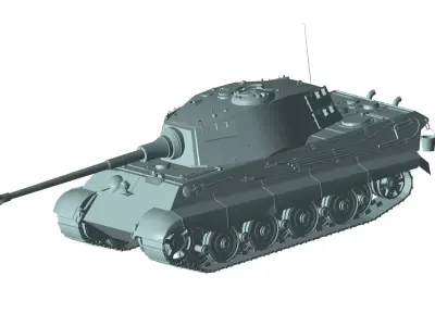 Tiger 2 Tank 3D model buy