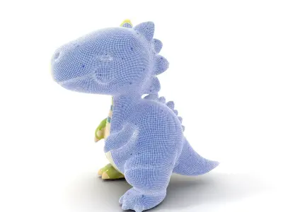 Cute Dinosaur Model Pack with Playful Design Low-poly 3D model