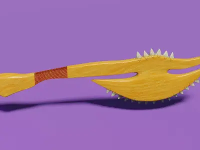 shark tooth axe 3D model