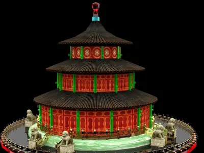Chinese  ancient tower  3D model