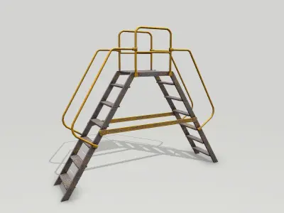 Metal Ladder Low-poly 3D model