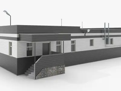 Commercial Facility with Garages 3D model
