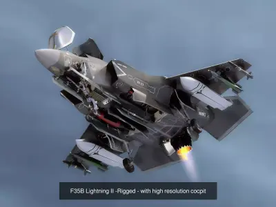 15 Fighter Planes with high Resolution Cockpit - Fully Rigged 3D Model Pack