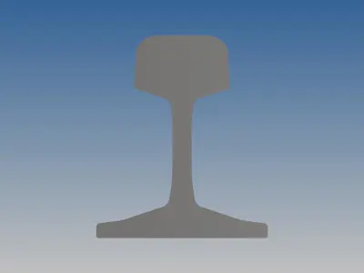 British Standard-EN13674 49E2 rail 3D model