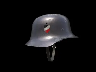 WW2 German Luftwaffe Helmet Low-poly 3D model