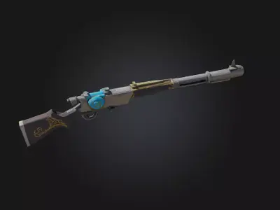 Steampunk Rifle  Vintage Power with Industrial Flair 3D model
