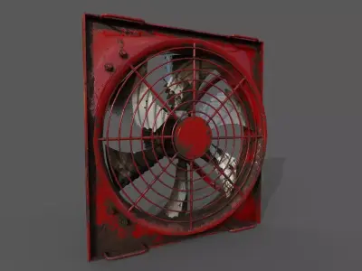 Industrial Fan Low-poly 3D model purchase